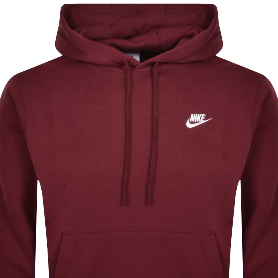 Nike sportswear club fleece hoodie red shop